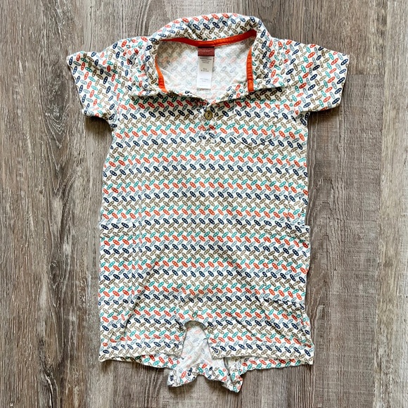 Tea Collection Printed Short Sleeve Romper - Picture 1 of 5